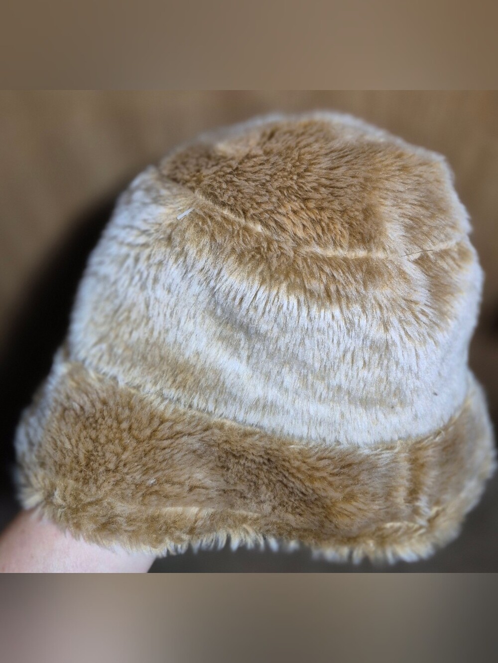 NWT Aldo Tan Faux Fur Bucket Woman Hat